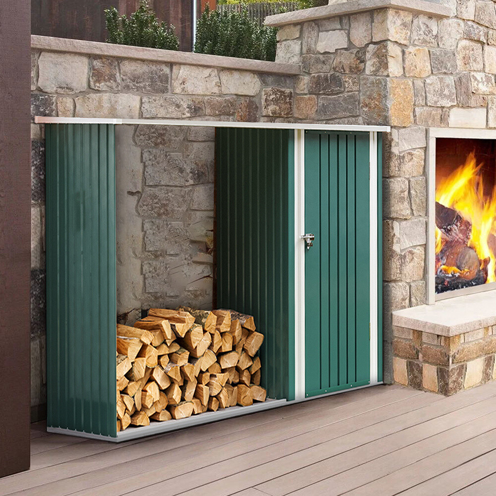 Storage Shed Outdoor Tool Storage Outdoor Shed Log Holder - MOSKBITE