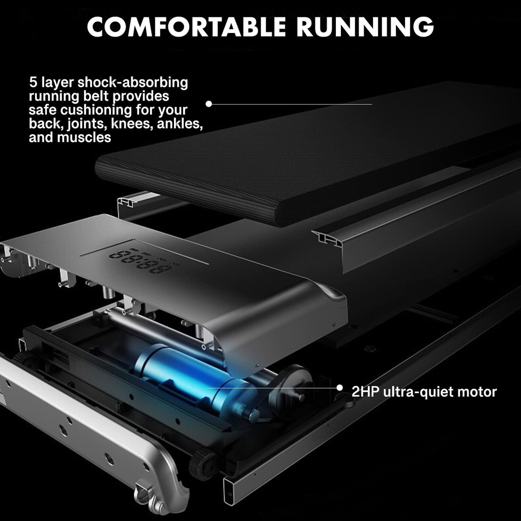 Treadmill  Under Desk Compact with Bluetooth - MOSKBITE