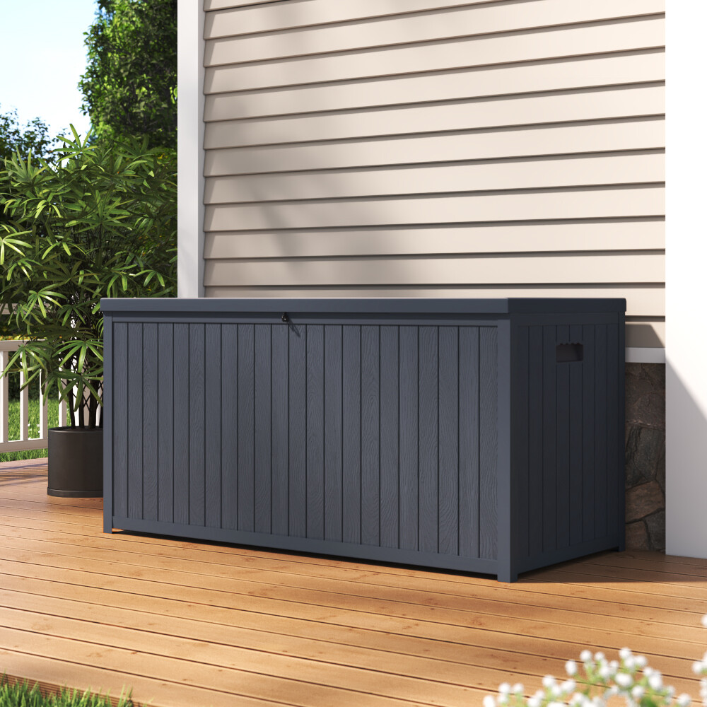 Garden Storage Box Container Utility Chest Cushion Shed Box 430L - MOSKBITE