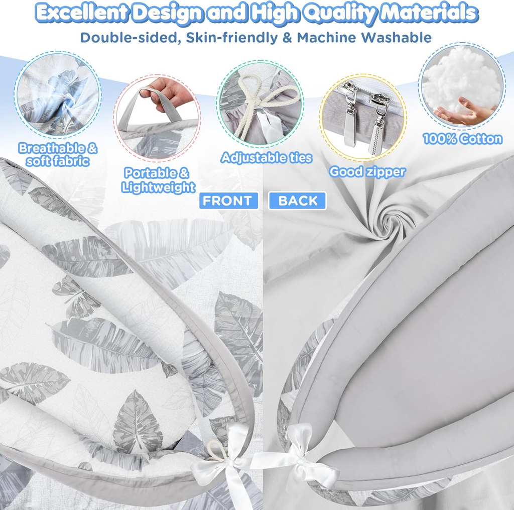 Baby nest Baby Essentials for Newborn Baby Lounger 35 x 10 x 30 cm - MOSKBITE