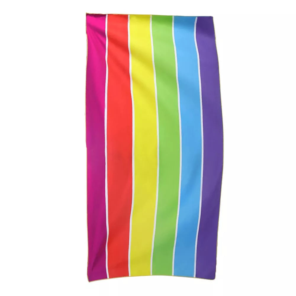 Beach Towel Striped Extra Large Microfibre Travel Towel - MOSKBITE