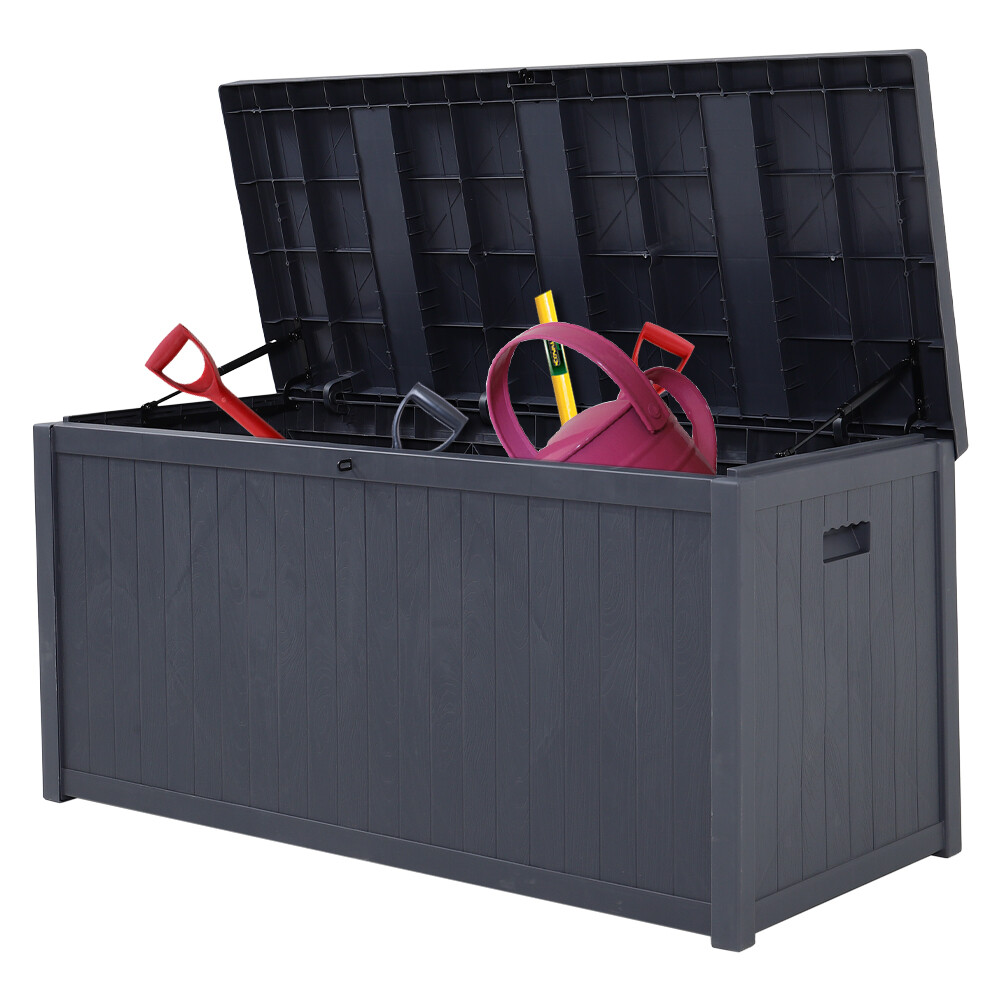 Garden Storage Box Container Utility Chest Cushion Shed Box 430L - MOSKBITE