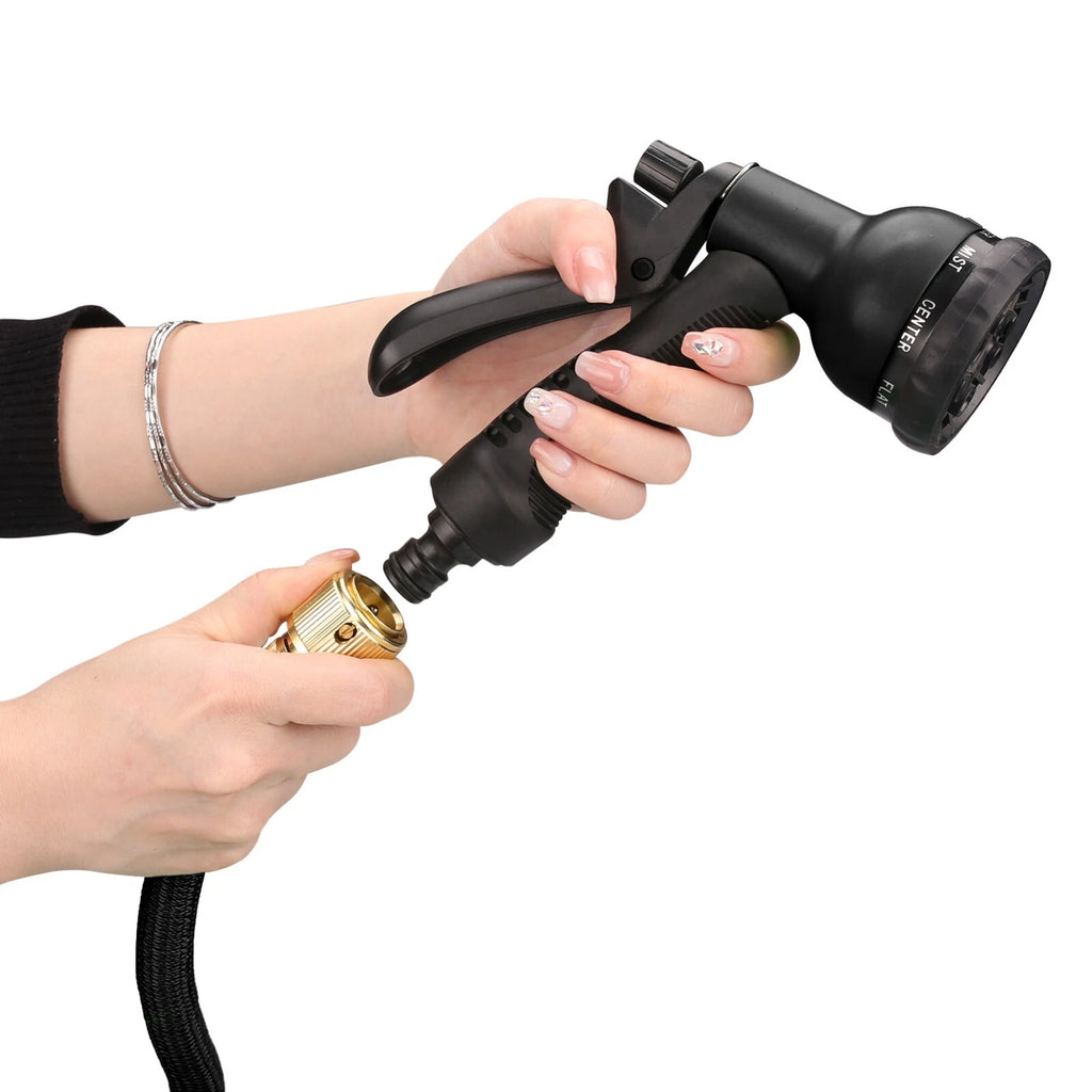Heavy Duty Expandable Flexible Garden Expanding Hose Pipe With Spray Gun Water - MOSKBITE