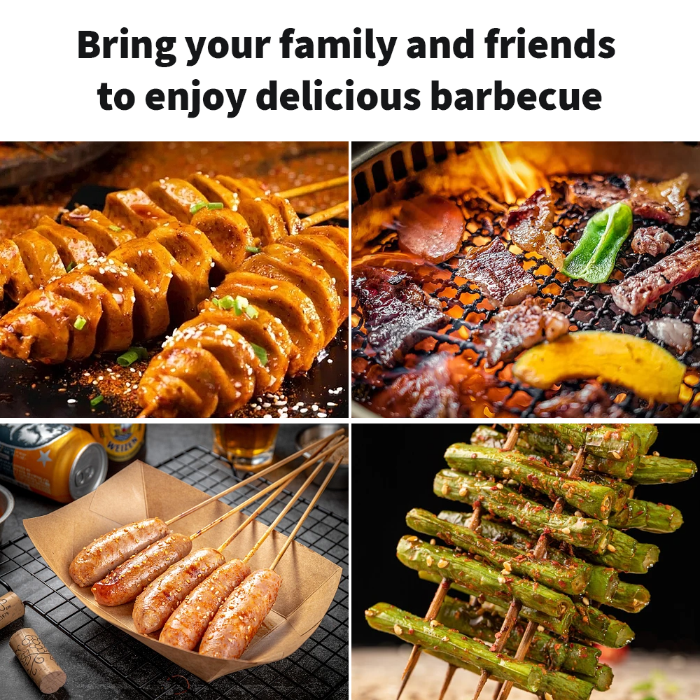 Charcoal BBQ Grill with Foldable Outdoor Barbecue Garden - MOSKBITE