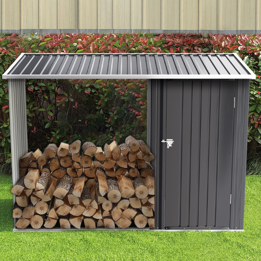 Storage Shed Outdoor Tool Storage Outdoor Shed Log Holder - MOSKBITE