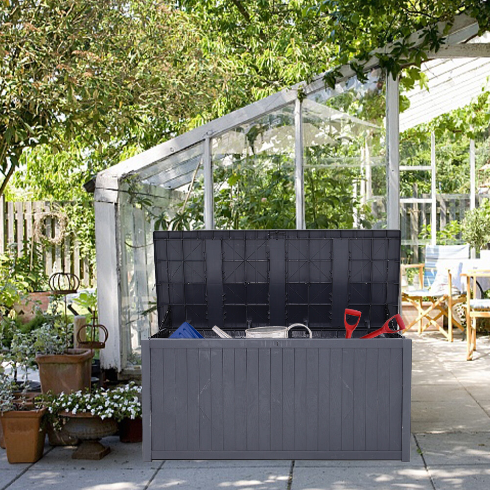 Garden Storage Box Container Utility Chest Cushion Shed Box 430L - MOSKBITE
