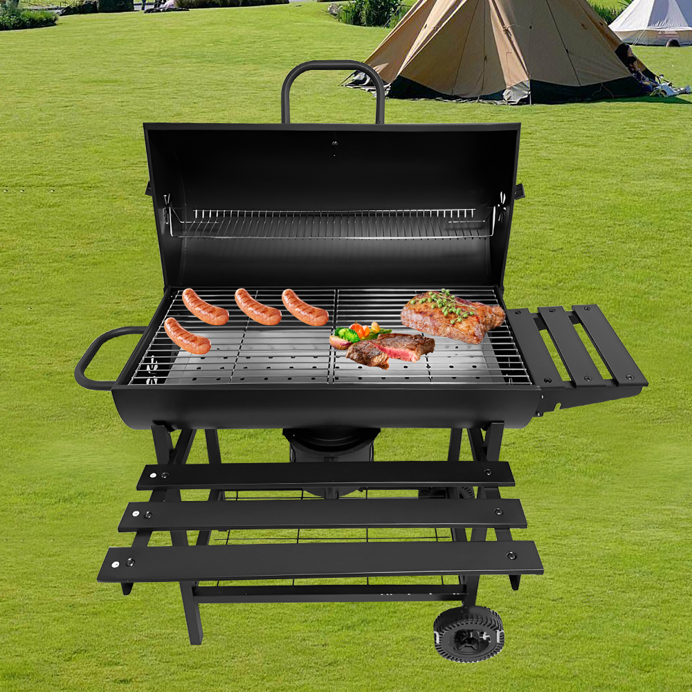 Charcoal BBQ Grill with Foldable Outdoor Barbecue Garden - MOSKBITE