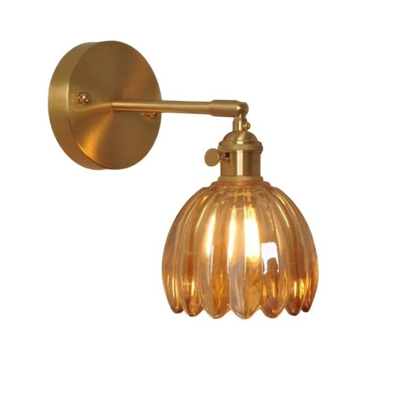 Retro Wall Lamp Flower Bud Tulip Glass