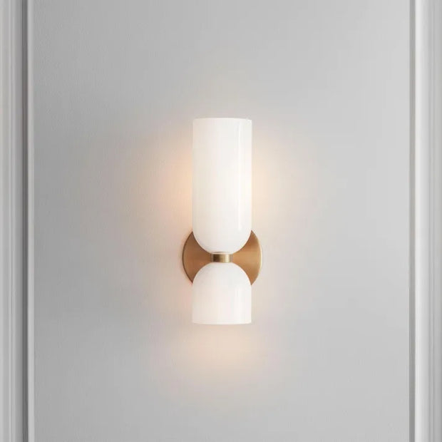 Modern Glass Wall Lamp – Dual LED Light Fixture for Hallways and Bedrooms