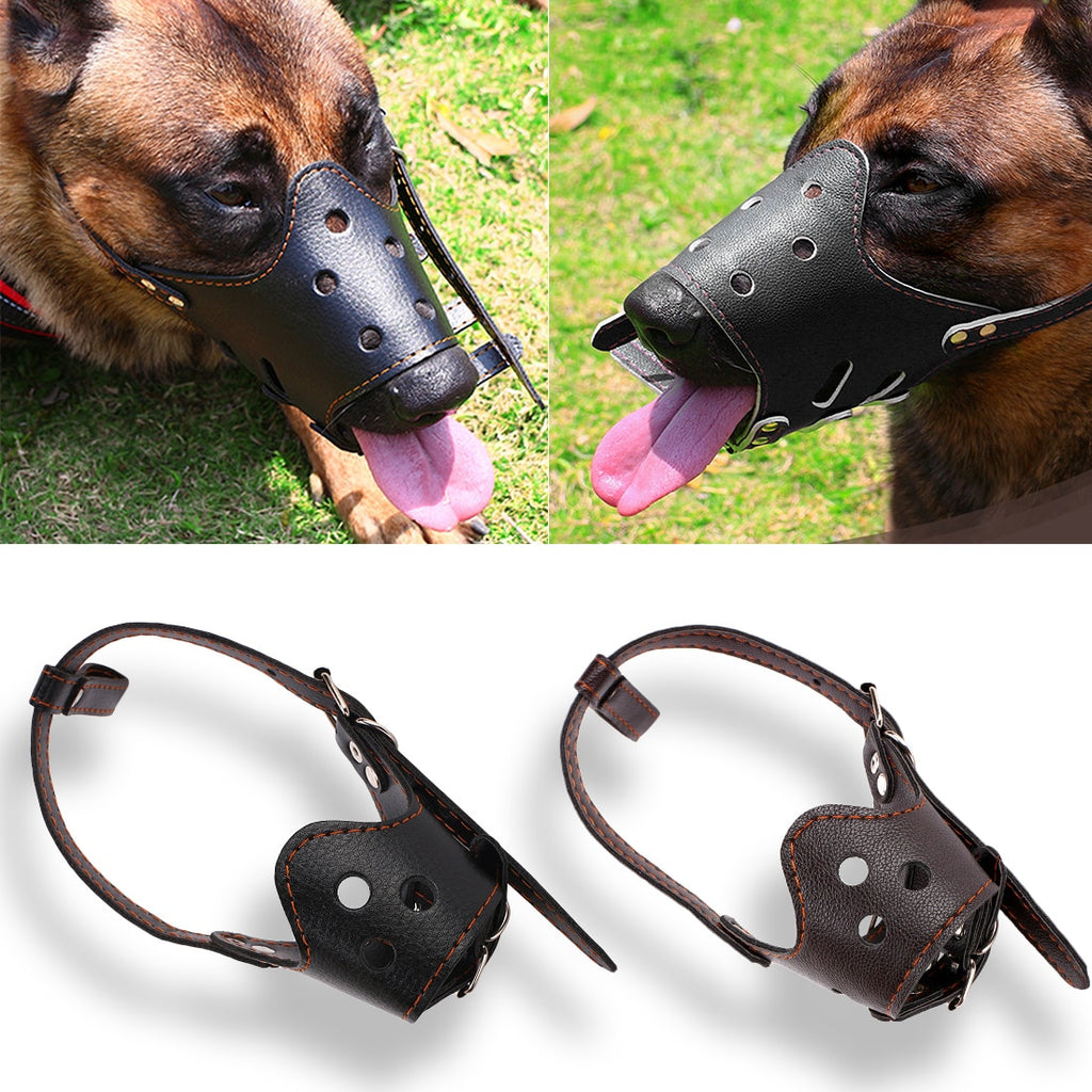 Dog Soft Muzzles Adjustable Breathable Leather - MOSKBITE