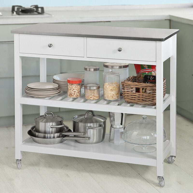 Blossom Kitchen Island with Stainless Steel - MOSKBITE