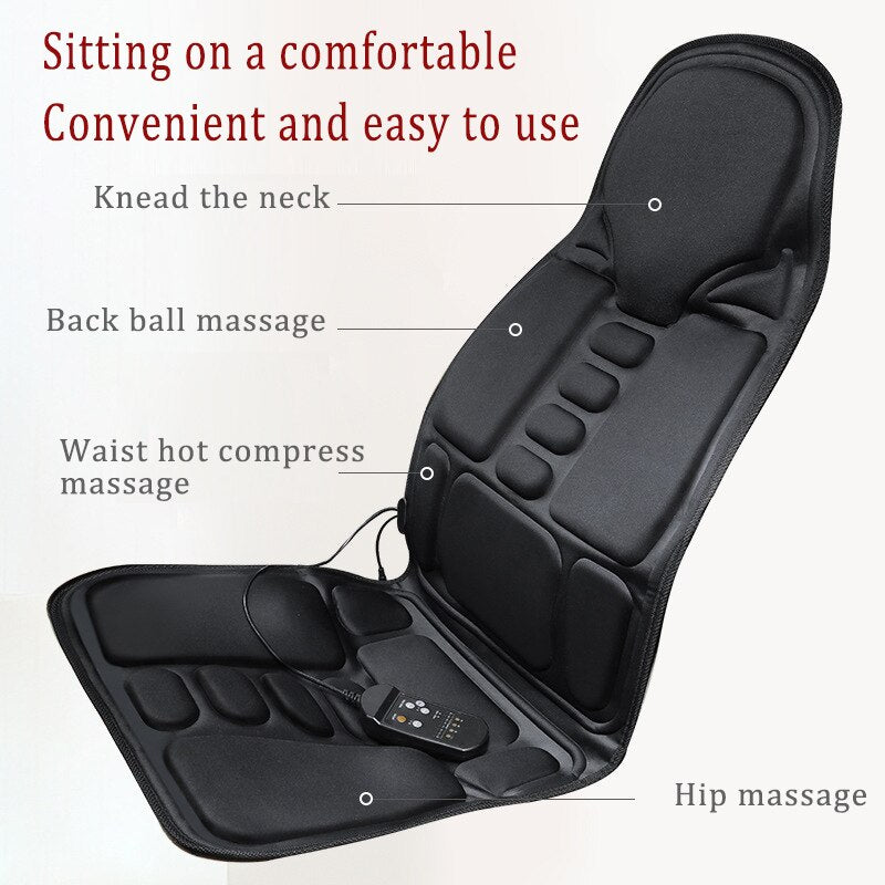 Multifunctional Heating Vibration Car Seat Massage Cushion - MOSKBITE
