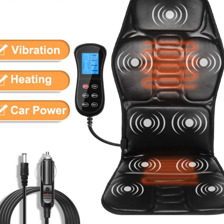 Electric Portable Heating Vibrating Back Massager Chair - MOSKBITE