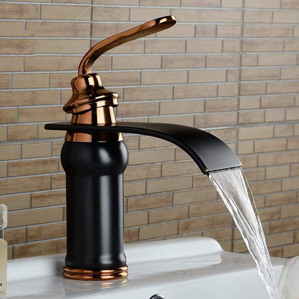 Vintage Brass Waterfall Faucet Kitchen Tap - MOSKBITE