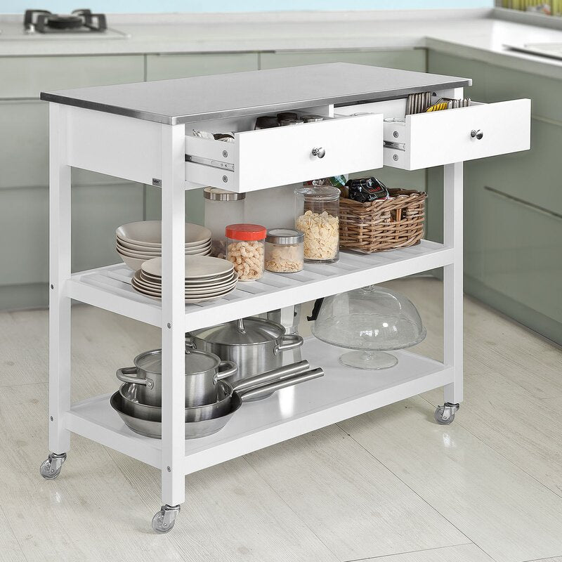Blossom Kitchen Island with Stainless Steel - MOSKBITE