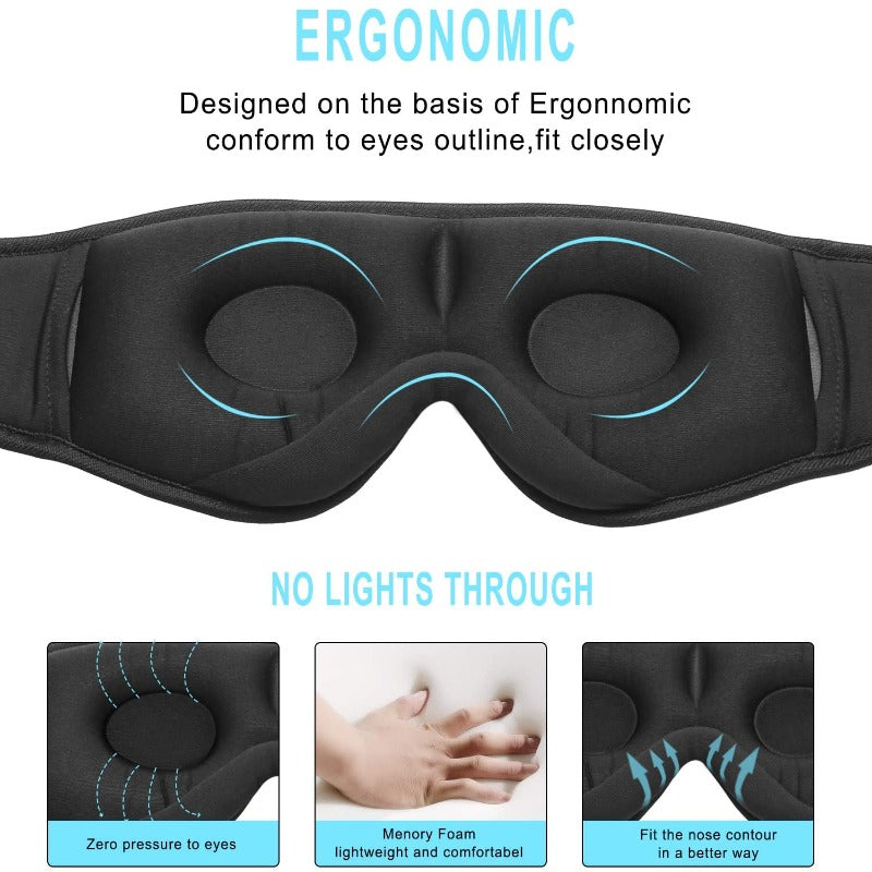 Sleep Mask Headphones Bluetooth 5.0 Wireless - MOSKBITE