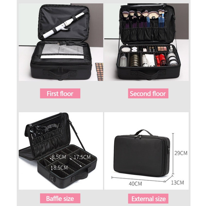 Multi-Layer Professional Makeup Tool Storage Case - MOSKBITE