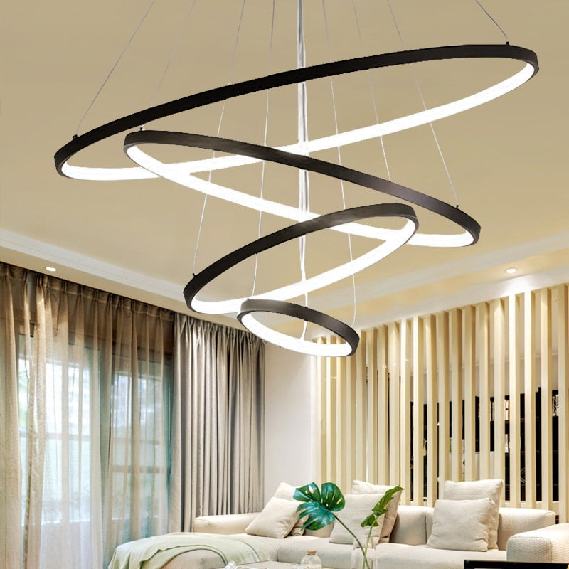 Modern LED Chandelier Luster Ring Lights - MOSKBITE