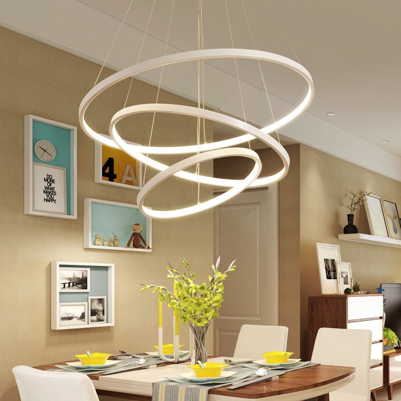 Modern LED Chandelier Luster Ring Lights - MOSKBITE