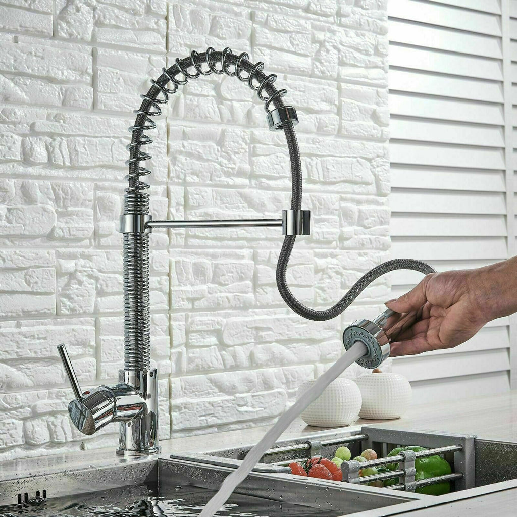 Smart Touch Sensor Kitchen Sink Tap Pull Out Sprayer head Mixer High Arc Spring - MOSKBITE